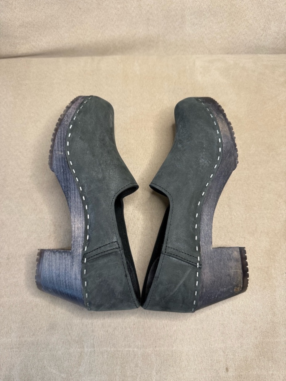 Sandgrens Handmade Swedish Wood Heel Closed-Back Bridget Clogs for Women Size 39 - Picture 13 of 14